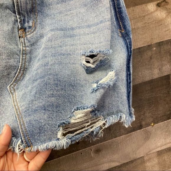 Umgee Distressed Denim Mini Skirt - Picture 6 of 10